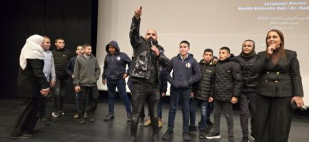 طلاب ابن سينا الجماهيرية في عرض "اتق الله" في اطار التضامن مع احتجاجات مدينة سخنين